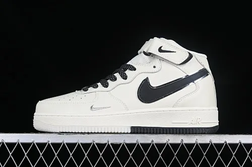 All categories Nk Air Force 1 Air Force series Nk Air Force 1 Mid Air Force mid-top Nk Air Force 1'07 Mid Beige and black two-color bottom Starry Air Force One mid-top casual sneakers XL0236-236